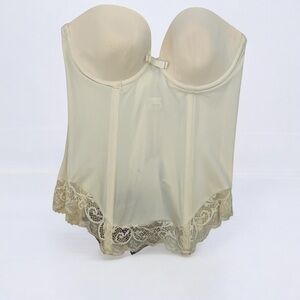Simone Perele Women's Corset Bra Removable Straps & Garters Ivory Sz 34B